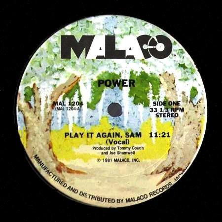 12inch Record POWER - Play It Again, Sam MAL1204 Malaco Records 1981 US Dance & Electronica Used