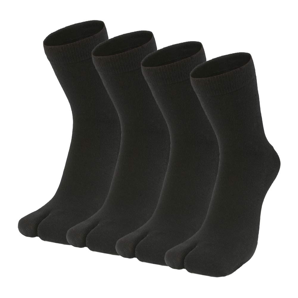 WIOIW Tabi Toe Set of 4 Men's Socks, Moisture-Wicking, Quick-Drying,
