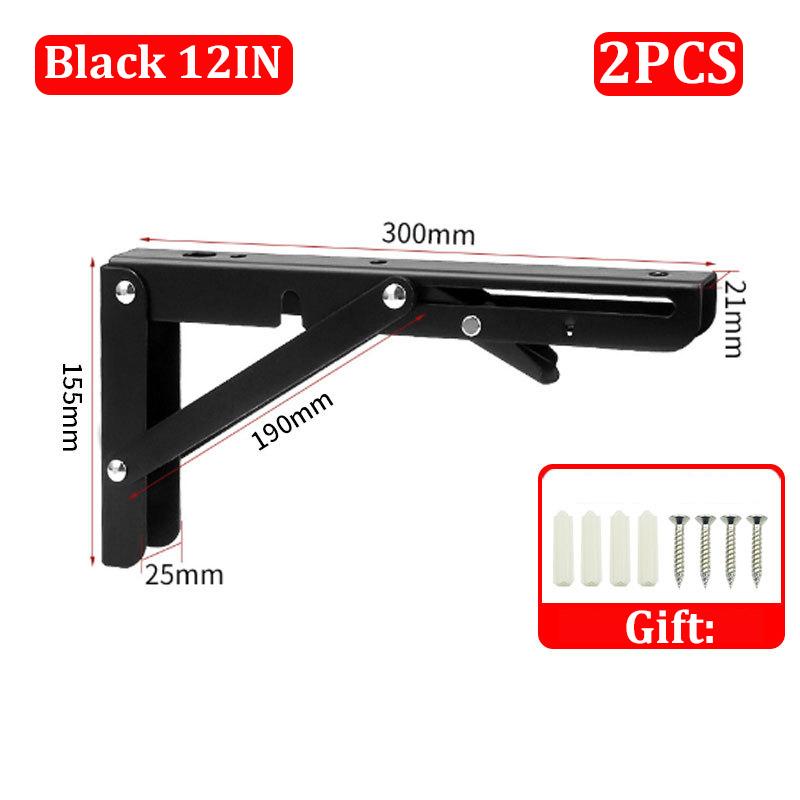 2шт 8/10/12 дюймов регулируемый настенный треугольный складной угловой кронштейн скамья стол полка кронштейн мебель тяжелая поддержка