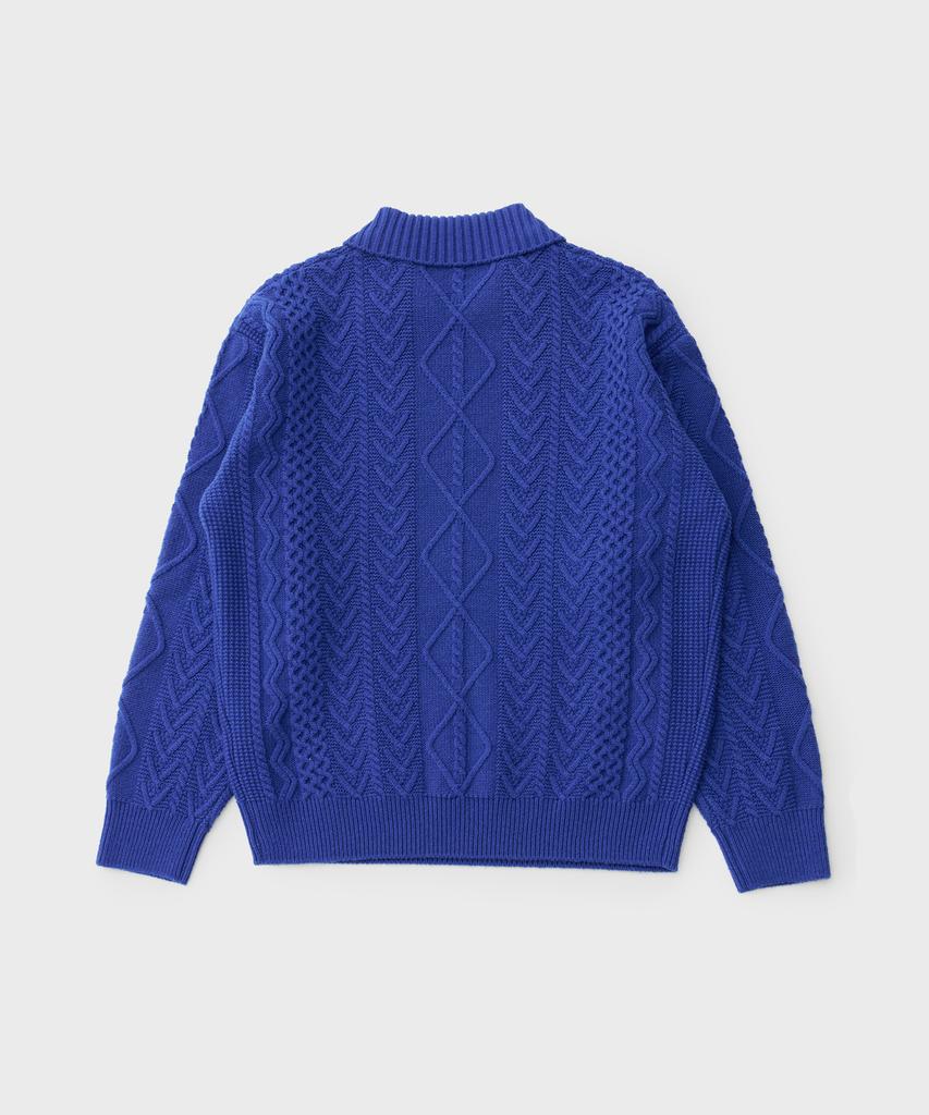 ANOTHER OFFICE Fisherman Cable Knit (Cobalt)