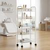 Hairdressing Trolley Cosmetic Spa For Salon Shelves Mobile Shelf On Wheels For Salon White