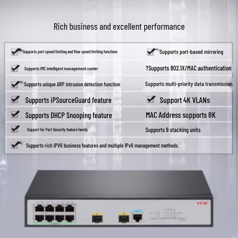 H3C S5008PV5-EI 8-Port Gigabit Managed Ethernet Switch
