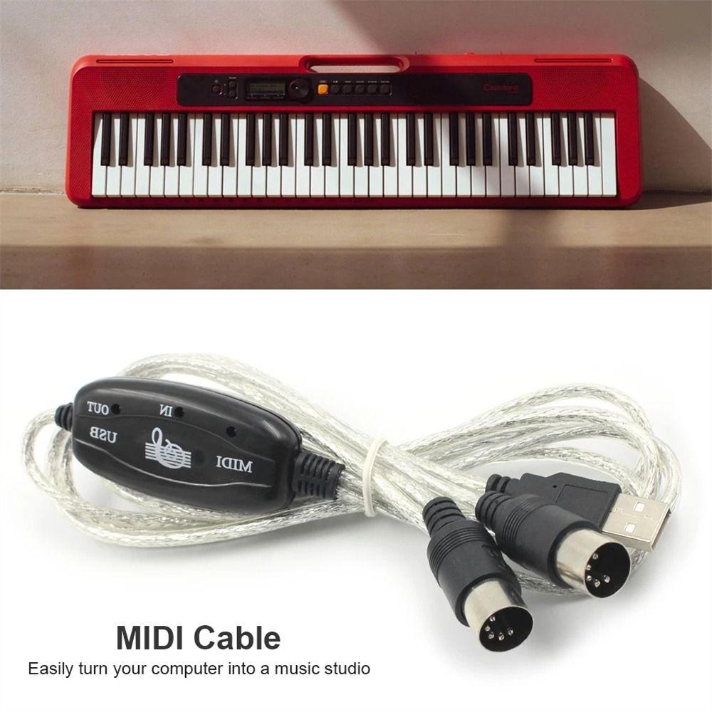 Out for Keyboard PC MIDI Interface MIDI Cable MIDI to USB Cable USB IN-OUT Converter Drum Adapter
