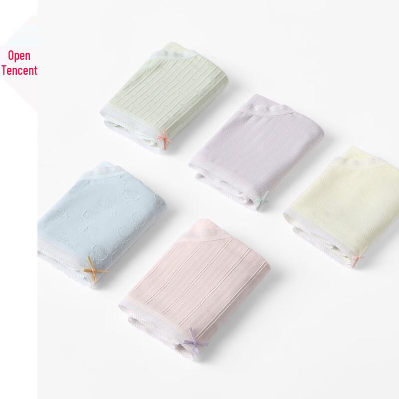 Fenteng Women's Mid-Waist Antibacterial Briefs 5-Pack