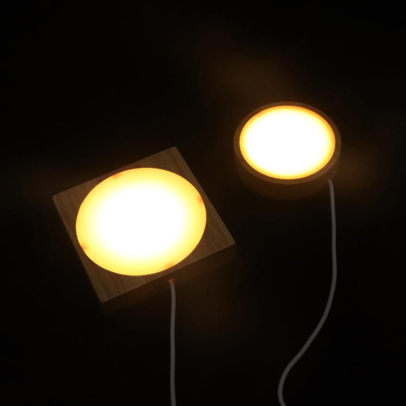 Светодиодный ночник круглый квадратный деревянный основание настольный деревянный ночник держатель бук дерево светодиодный светильник основание для хрустального шара