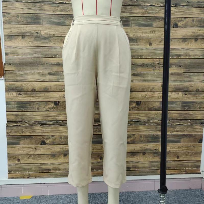 Летние женские брюки больших размеров с эластичной талией, повседневные, однотонные, эластичные, на щиколотке, брюки Nine Tenths