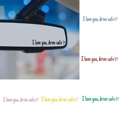 Наклейки I Love You Drive Safe на зеркало заднего вида виниловая наклейка для женщин водонепроницаемая декоративная наклейка на автомобиль аксессуары для автомобиля