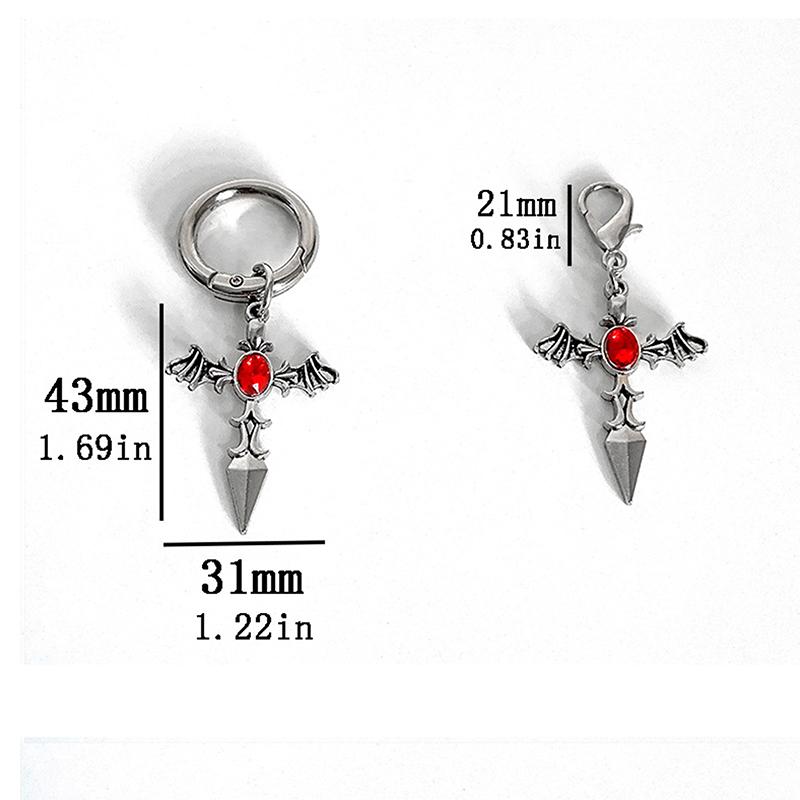 Съемные металлические крылья дьявола крест ботинки Мартин пряжки украшения подвеска ботинки Мартин аксессуары для обуви украшения для вечеринки Y2K