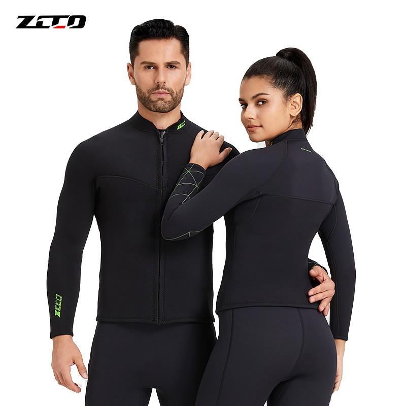 3mm Neoprene Wetsuit Top Pants Set Men Women Snorkeling Surfing Cold Water Swimming