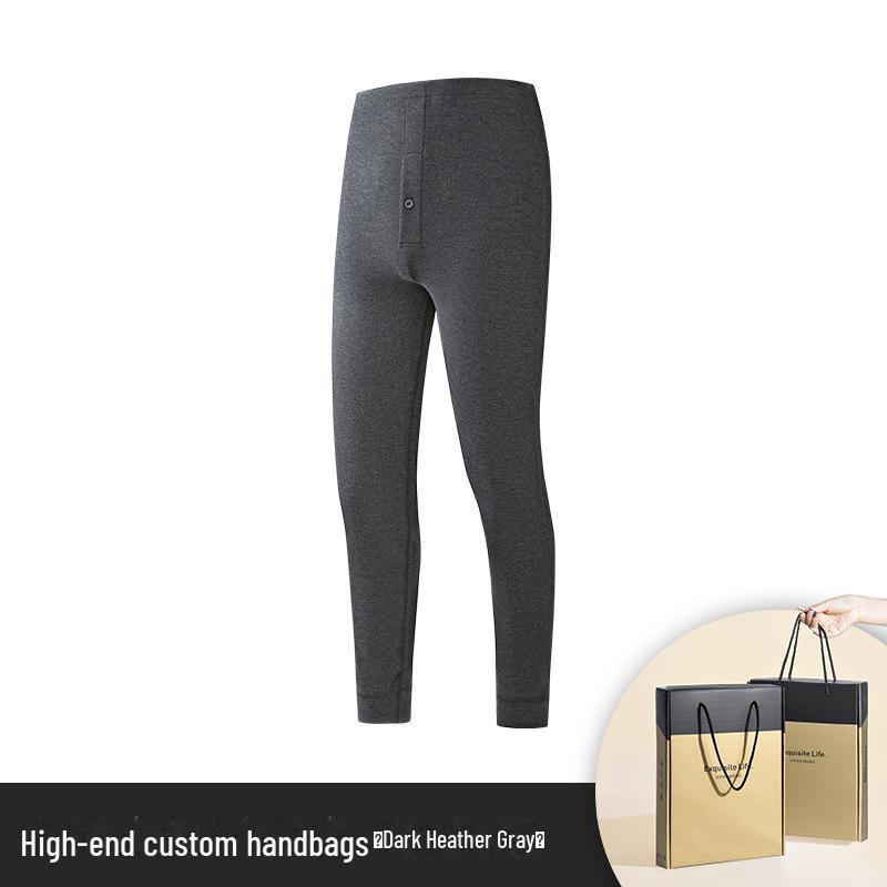 Мужские толстые бесшовные леггинсы из шелка и шерсти с бархатом на осень/зиму