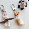 Милый мультяшный кот собака брелки с подвесками милый милый кулон подвески украшение брелок рюкзак украшение для женщин девочек