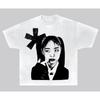 Streetwear Y2K T-shirt Harajuku Graphic Print Oversized Punk Short Sleeve T-shirt Rock Goth Retro Top Hip Hop Tee Fashion