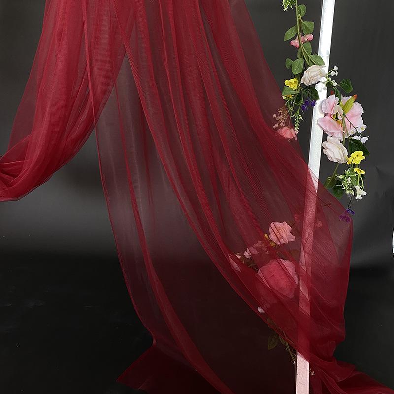 Светло-розовая марлевая занавеска с цветами сакуры с розовым нефритом и акцентами цвета розовой фасолевой пасты - швейцарская противомоскитная сетка для потолка салона красоты.