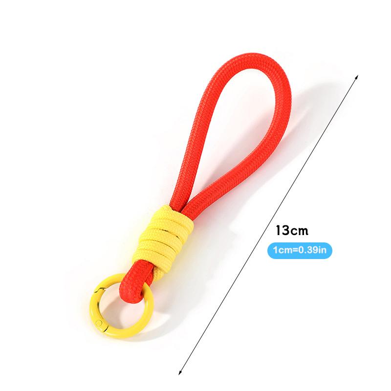 Creative Braided Lanyard Keychain Phone Strap Anti Lost Phone Chain Wristband Carabiner Knot Rope Keyring Camera Charm