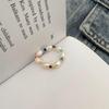 Стильное корейское геометрическое кольцо Ddp с жемчугом и регулируемой эластичной лентой для женщин