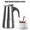 Mocha Espresso Latte Stovetop Filter Coffee Pot for Kitchen 2/4/6 Cups Stainless Steel Moka Coffee Maker Coffee Maker Pot