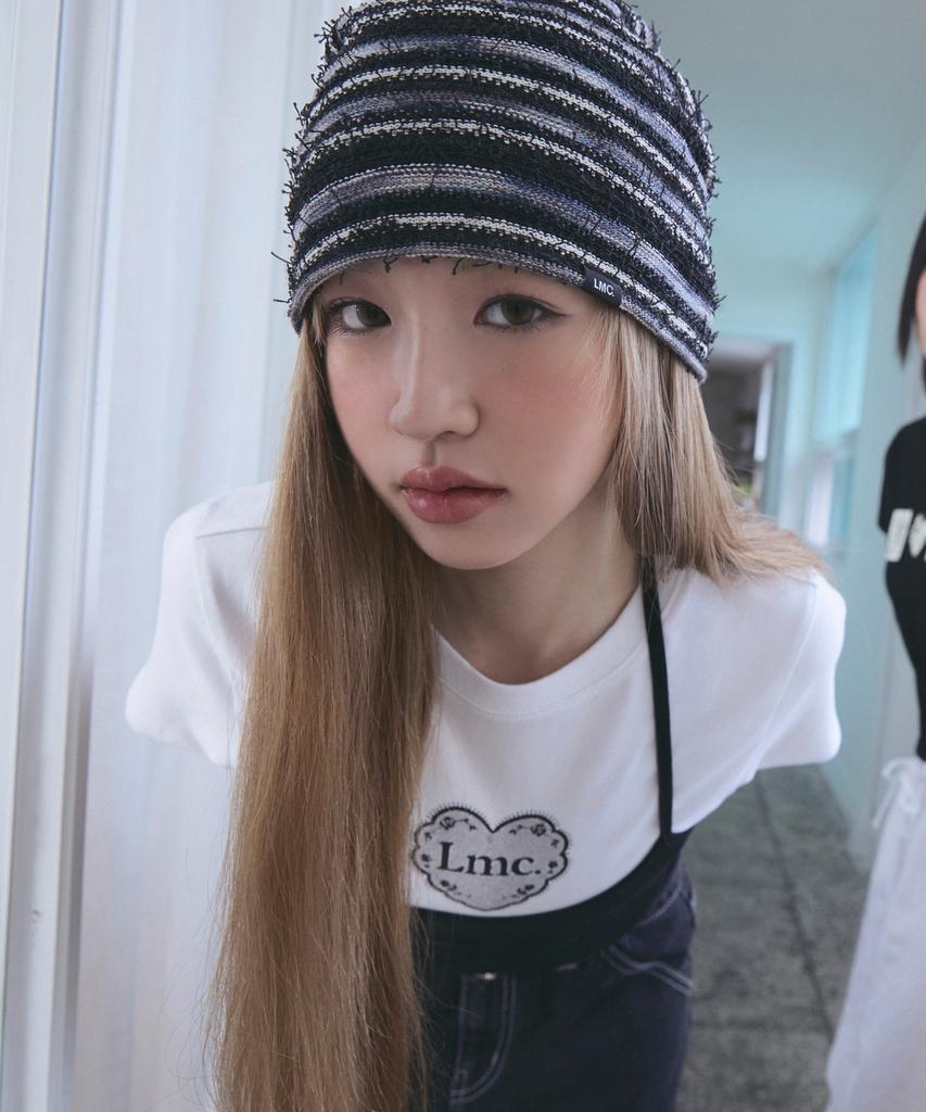 LMC Wm Кружевное укороченное топ-футболка с сердцем Угольный