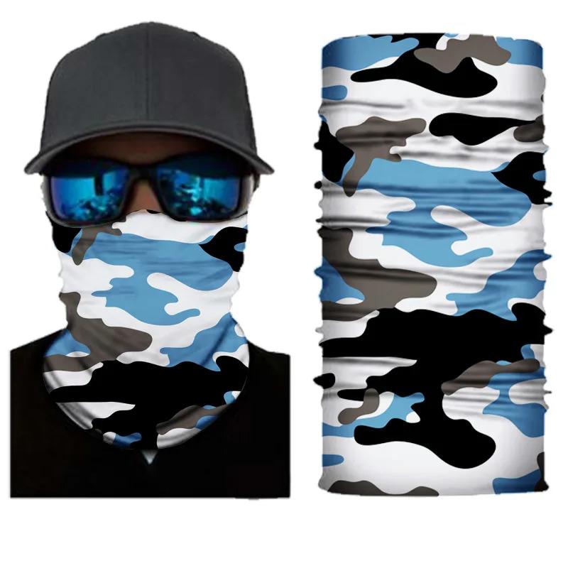 Camouflage Seamless Balaclava Magic Scarf Cycling Outdoors Neck Warmer Tube Half Face Shield Headband Military Army Neckerchief