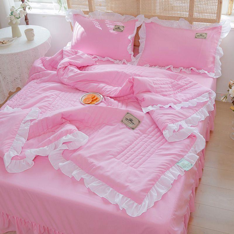 3 шт./компл. кружевное летнее прохладное одеяло в корейской версии, моющийся хлопок, летние одеяла, которые можно стирать в машине, одеяло с кондиционером для двух человек