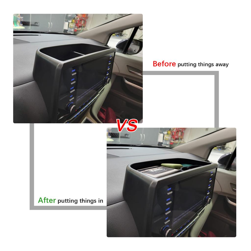 Для 2025 2025 2025 2025 Toyota Sienna Лоток для хранения на центральную консоль, приборную панель, Автомобильный бокс, Органайзер на приборную панель, Вставка из АБС-пластика, Аксессуары