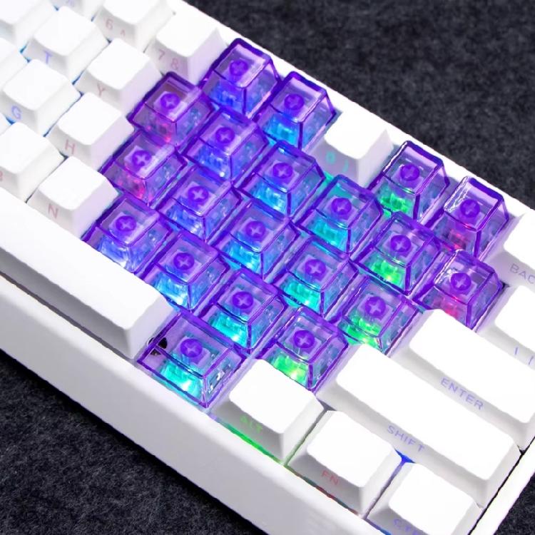 PC Heart Keycaps 21 Keys OEM Height Slip Mechanical Upgrade