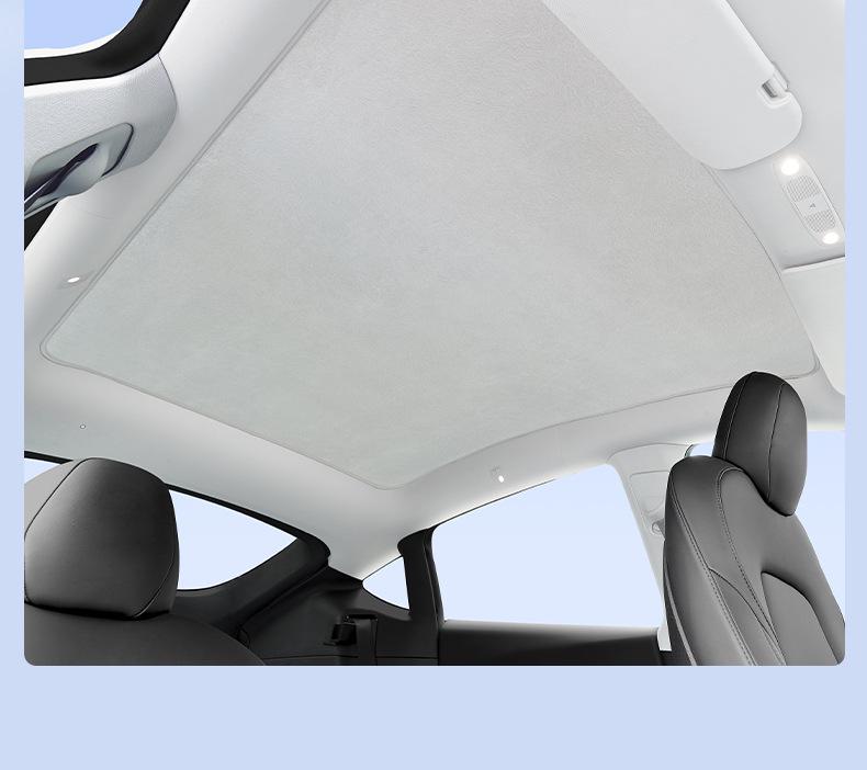 QiYuan A07 Suede Electrostatic Canopy: Sunshade & Heat Insulation for Car Sunroof