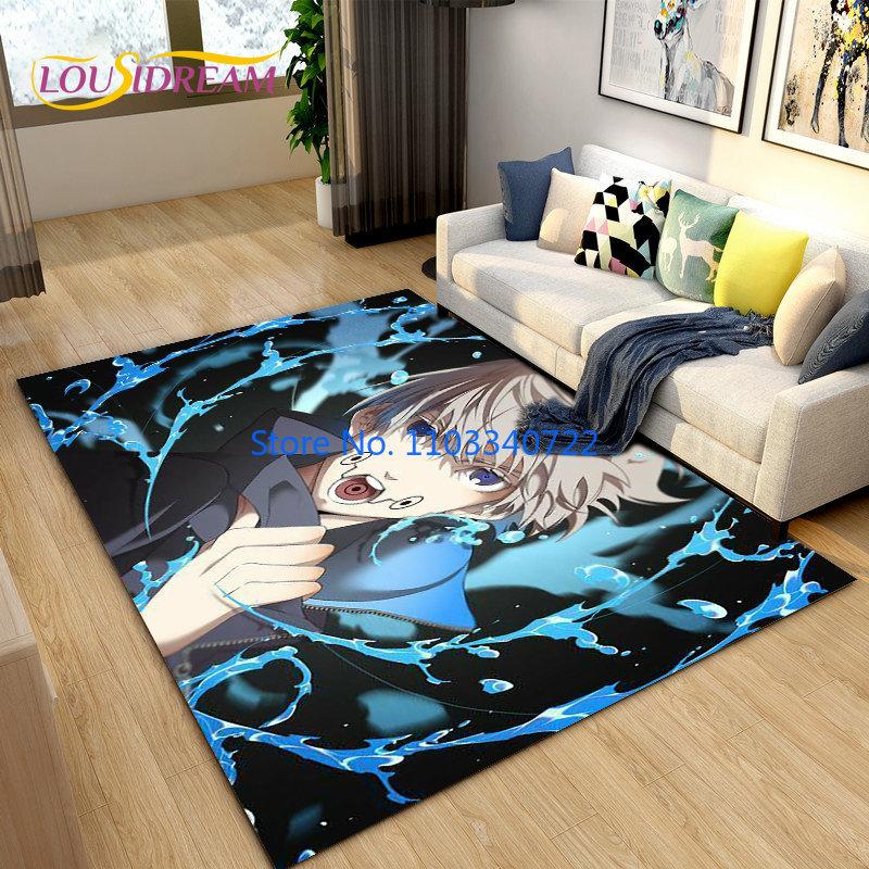 Коврик с рисунком аниме-джиу-джитсу кайсэн 120x160 см для декора гостиной, детской спальни, дивана, ванной комнаты, детского напольного коврика