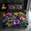 2/3pcs Bedding Set Floral and Leaf Design Pattern Brushed Digital Print Duvet Cover Set Soft Comfortable