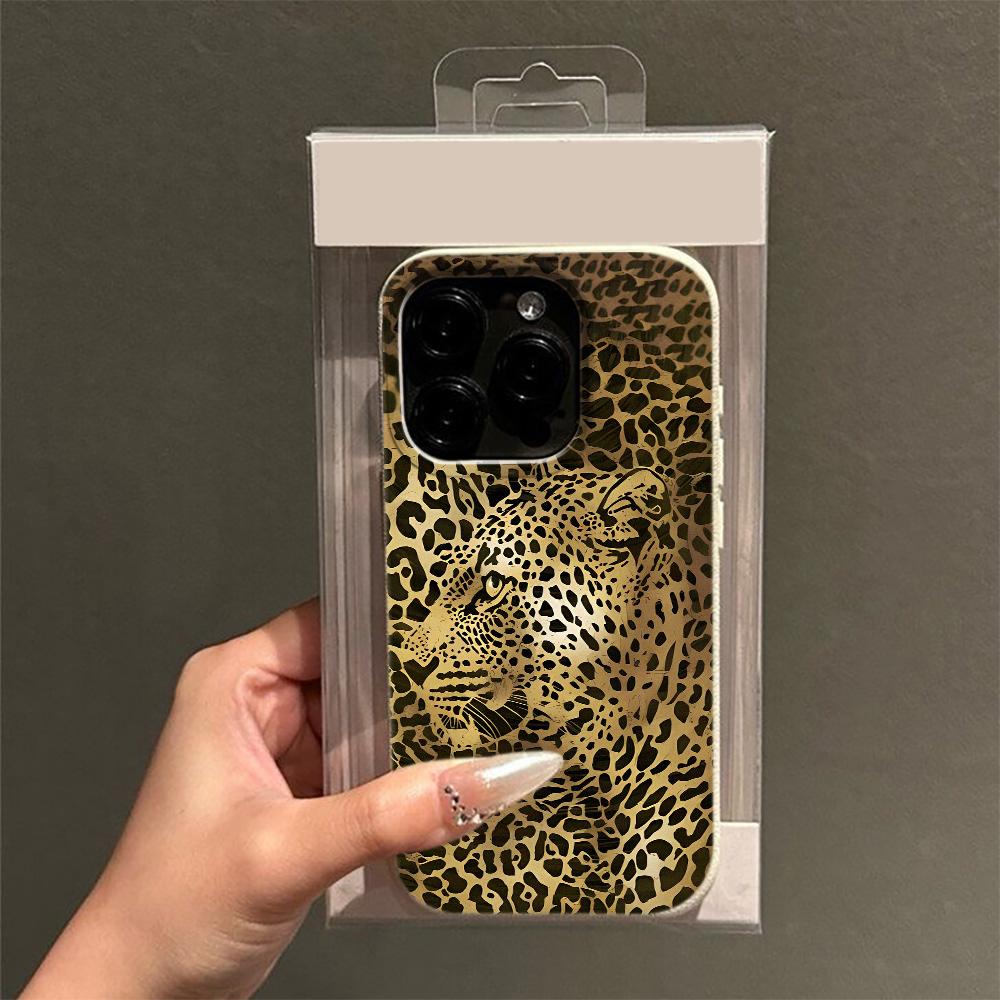 Чехол для телефона iPhone 17 Max 12 15 Pro Max 16 16e 11 Pro 14 Pro 13 Plus Модный Гепард Роскошный Матовый Чехол
