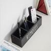 with Handle Remote Control Storage Rack Solid Wood Pencils Holder Tray Desktop Storage Box  Bedroom