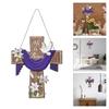 He Is Risen Wooden Crosses Sign Easters Decoration Christian Flower Hanger for Religious Faith and Spring Home Decors