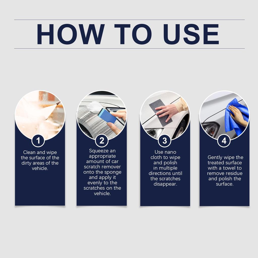 Набор для чистки царапин автомобиля Ткань для чистки царапин автомобиля Полировка кузова автомобиля Очистка царапин
