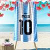Football Star Messi Beach Towel, Lightweight Beach Towel, Tropical Style, Ideal Holiday Gift For Family