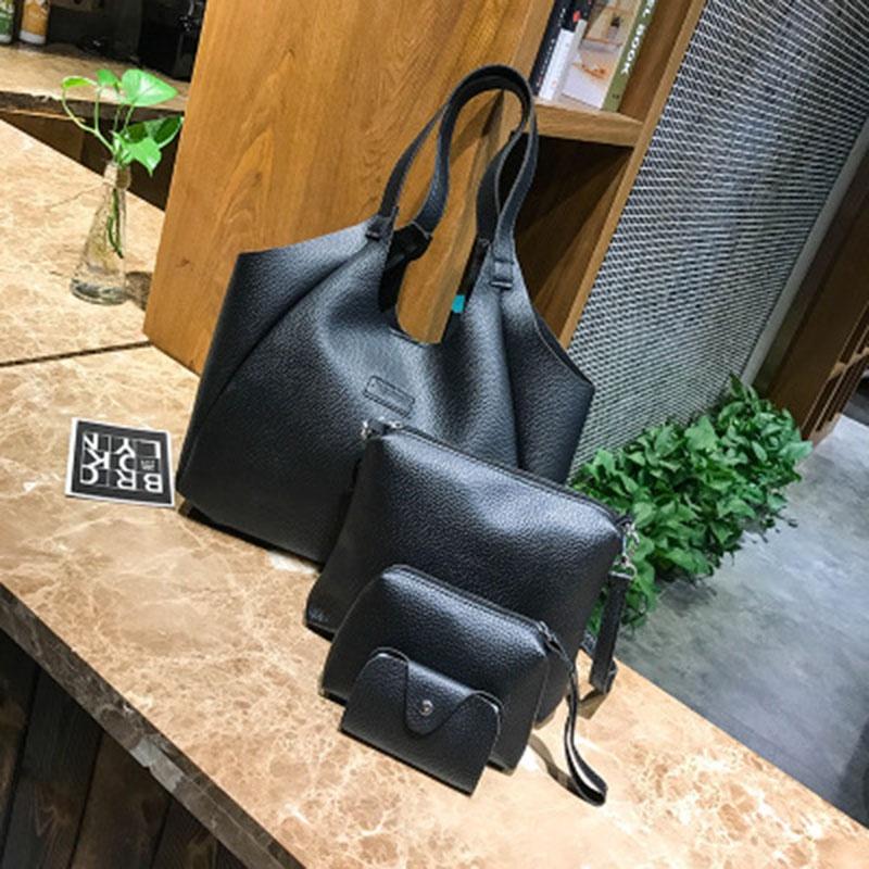 Handbags Women Fashion Messenger Shoulder Noble Tote Bags 4pcs Purse Set