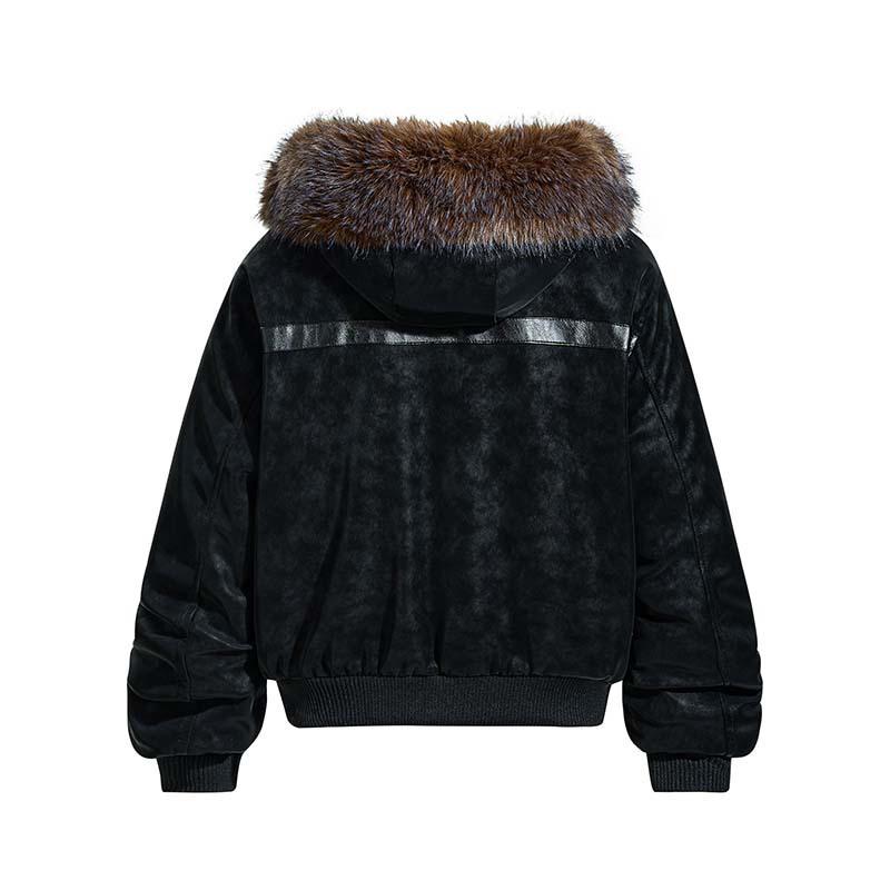 Men's Trendy 2025 Winter Deconstructed Patchwork Fleece-Lined Hooded Cotton Jacket