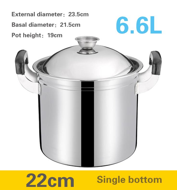 Stainless Steel Large Capacity Deep Soup Pot Thickened Extra High Pot Induction Cooker Universal Porridge Stew Pot Pots and Pans