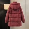 Autumn Winter Thicken Warm Parka Women Casual Sweety Solid Color Big Pocket Loose Hooded Coat Jackets Outwear