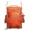 Goat Leather Bag Backpack Laptop Rucksack Men Genuine Vintage  Brown Travel New