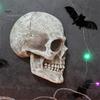 Боковое Лицо Человеческий Череп Орнамент Хэллоуин Декор Реалистичная Смола Статуя Ужаса Водонепроницаемое Украшение Домашнего Офиса И Двора