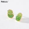 Fashion 2023 Orange Gradient Acrylic Stud Earrings Romantic Sea Blue Green Creative Earring for Women Jewelry PD1255