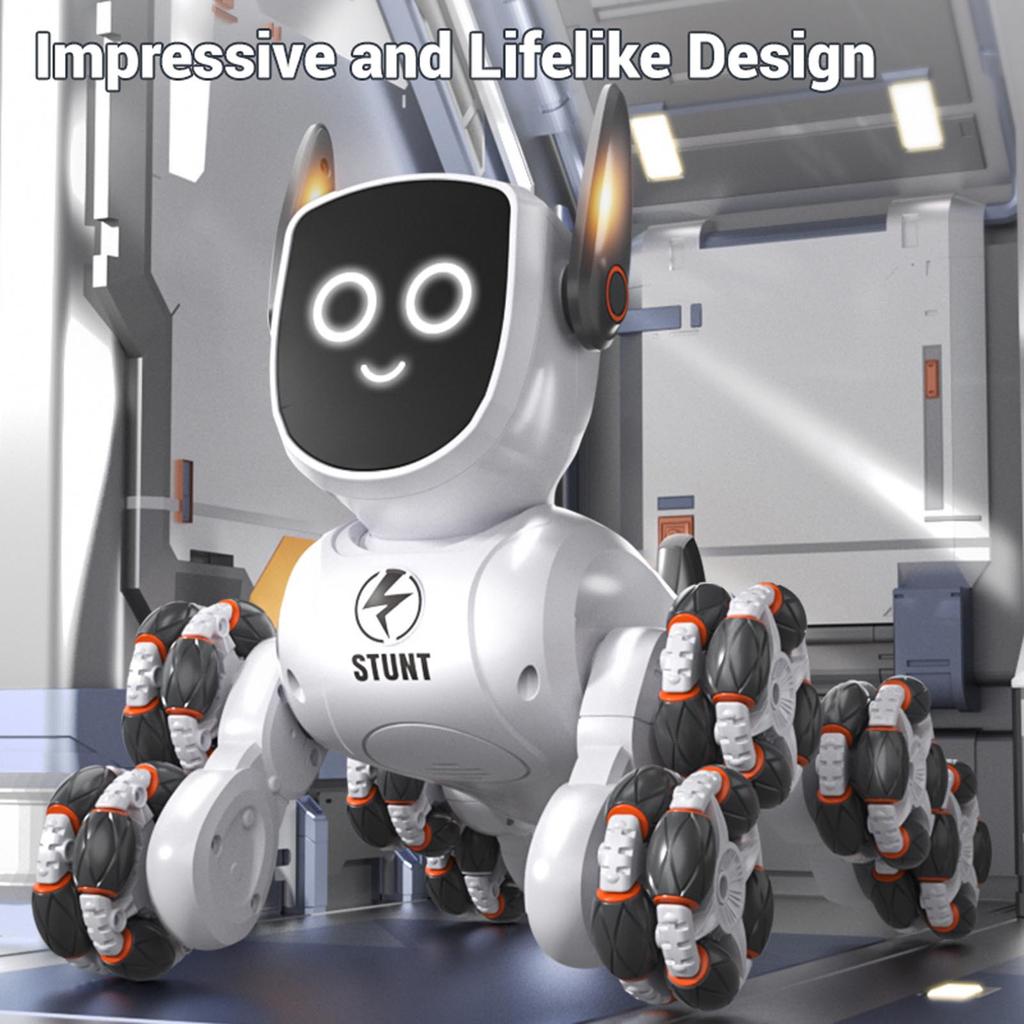 Робот с дистанционным управлением, интерактивный интеллектуальный робот-питомец для детей от 8 лет, трюковая игрушка с музыкой,