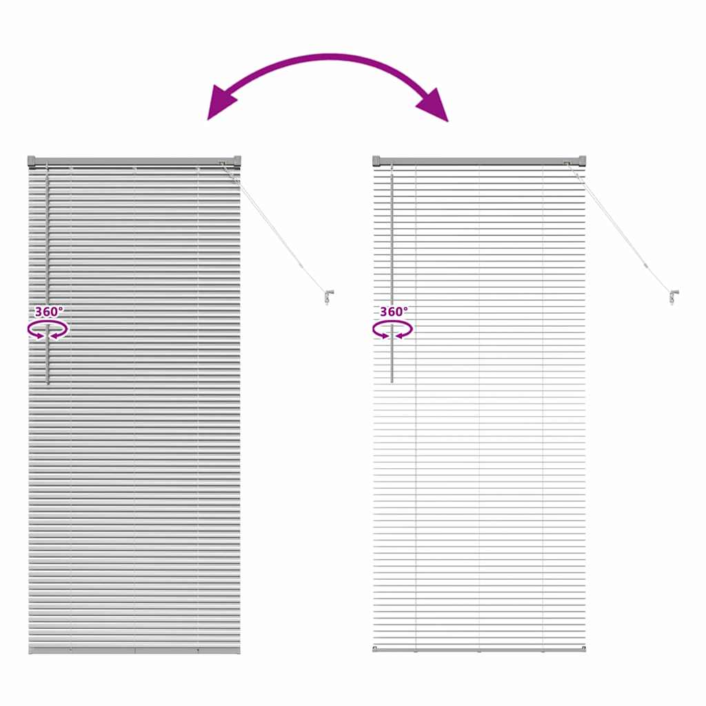 Aluminum Venetian Blinds Silver 175 x 70 cm