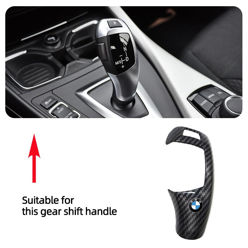 Car Gear Lever Protective Cap ABS Carbon Fiber Cover For BMW E46 E90 E60 F30 F10 E39 E36 F20 G20 G30 E92 E87 E91 X5 E70 F11 E30 XR1