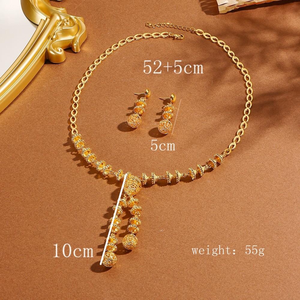 Alloy Autumn Fashion Jewelry Set Sparkling Rhinestones For Daily Decoration Wear