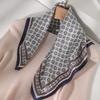 100% Pure Mulberry Silk Square Scarf Women Lightweight Printed Neck Wrap Chic Office Casual Wear