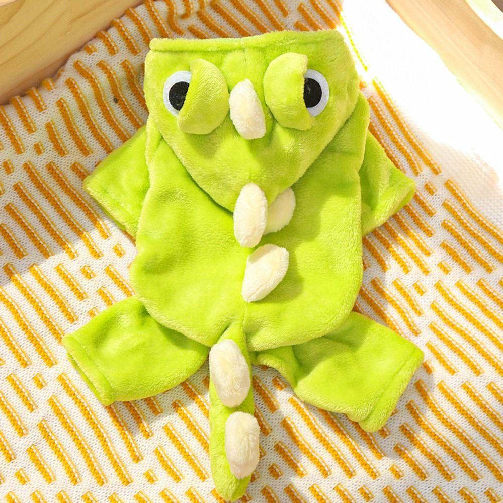 Warm Puppy Cat Clothing Cartoon Dinosaur Dog Pullover Hoodie Kawaii Winter Pet Clothes Small Dogs