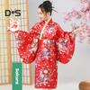 1 комплект японского кимоно с ярким принтом вишни, легко носить, косплей, школьное кимоно для выступлений для девочек