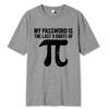 Мужская футболка 100% хлопок с принтом математических уравнений, забавная мужская футболка, модная футболка большого размера, мой пароль — последние цифры числа Пи