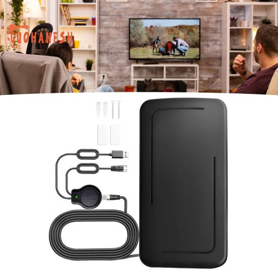 Цифровая ТВ-антенна с поддержкой разрешения 4K 1080P, высокая четкость, радиус действия 500 миль, бесплатные местные каналы, усилитель всех телевизионных сигналов, универсальная ТВ-антенна, ТВ-принадлежности