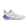 Li Ning резиновые мягкие эластичные удобные нескользящие износостойкие дышащие легкие низкие туфли для бадминтона унисекс белые фиолетовые AYZU017-1